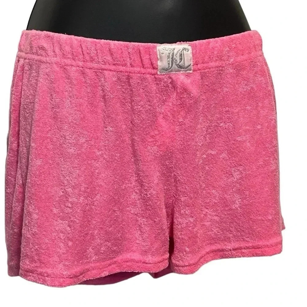 🍀2/$22 Juicy Couture Velour Pink Sleepwear Shorts Womens Sexy Pajamas Small - Picture 3 of 10
